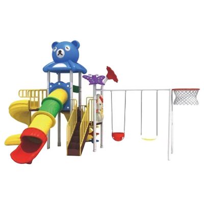 MYTS Tube Slide Teddy Top multicentre for kids with basketball hop